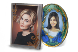 Kaunistatud portreed klaasis